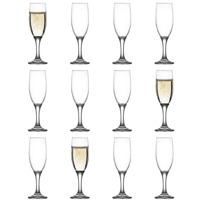 LAV Misket Glass Champagne Flutes - 190ml - Pack of 12