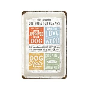 Nostalgic-Art Medium Sign Dog Rules