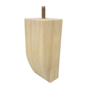 Adoored 60 x 150mm Raw Wood Curved Furniture Leg