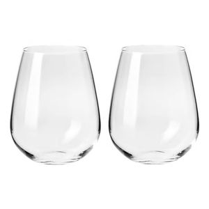 2pc Krosno Duet Stemless 500ml Wine Glass Tumbler Set - Clear