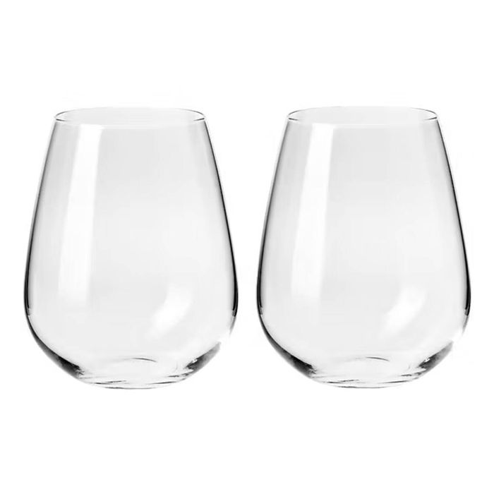 2pc Krosno Duet Stemless 500ml Wine Glass Tumbler Set - Clear