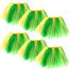6x Green and Yellow Adult Tutu Australia Day Medium Size, 40cm Length, Elastic Waistband - Multicolour | One Size | Tutu