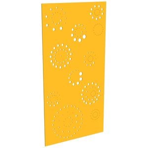 ProtectorAl 300-1200w x 1201-2400h Dark Yellow/Gloss White Fireworks Unframed Composite Deco Panel