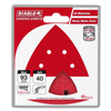 Diablo 93 x 93mm 40 Grit Abrasive All Surface Detail Sander Sheets - 10 Pack