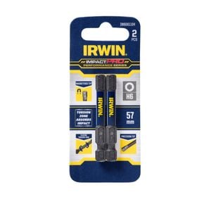 Irwin Impact Pro Performance 57mm Hex 6 - 2 Pack