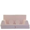 All 4 Kids Roman 10 Pcs Play Couch With Farbic Cover - Pink Chevron