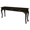 Queen Anne 3 Drawer Sofa Table - Chocolate