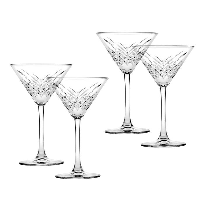 4pc Pasabahce 230ml Timeless Martini Glasses Cocktail Margarita Drink Cup Clear