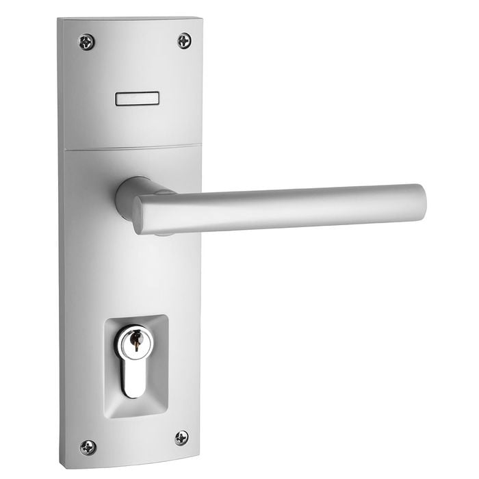 Gainsborough Satin Chrome Trilock Contemporary Align Double Cylinder Leverset