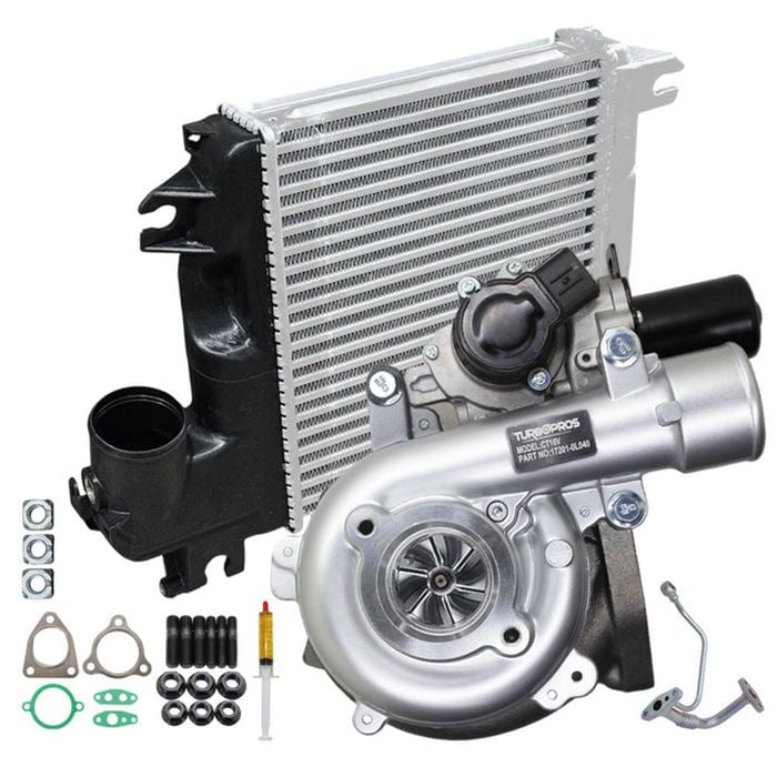 Upgrade Billet Turbo+50mm Intercooler And Genuine Oil Feed Pipe For Toyota Hilux N70 D4d Kun26 1kd-ftv 3. 0l