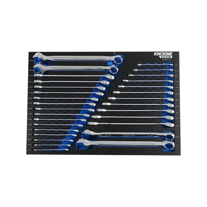 Kincrome BLUESTEEL 30 Piece Combination Spanners EVA Tray