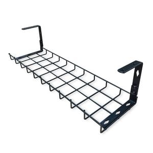 Modern Furniture Under Desk Basket Cable Tray Management - Black