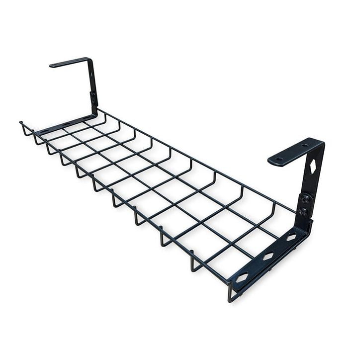 Modern Furniture Under Desk Basket Cable Tray Management - Black