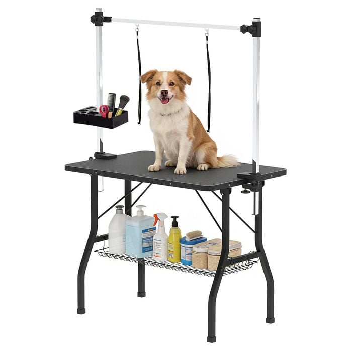 Advwin Pet Grooming Table Dog Grooming Station with Tool Storage
