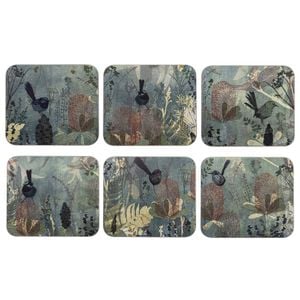 6pc Ashdene Hardboard/Cork Enchanting Banksia Coaster Table Protector