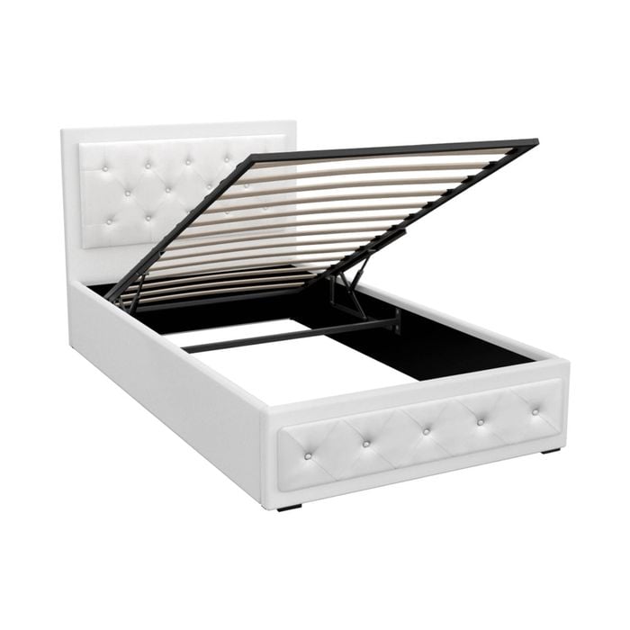 Artiss Bed Frame Gas Lift King Single White