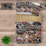 3D Graffiti Quilt Cover Set Bedding Set Duvet Cover Pillowcases SF079