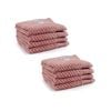 8pc Onkaparinga 30x30cm Avalon Face Washer 550gsm Dusty Primrose