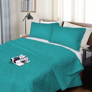 Ramesses 3 Piece Ultrasonic Comforter Set King Teal