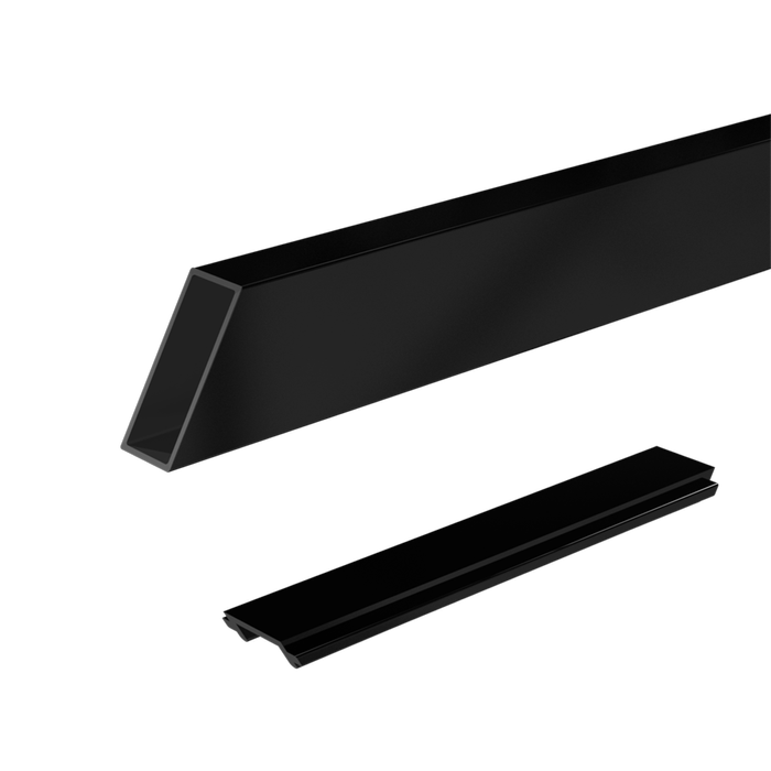Peak Aluminium Balustrade 1800mm Black Wide Stair Baluster and Spacer Kit