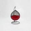Kakadu Pod Chair - Grey Frame with Red Cushion L103 x W110 x H200