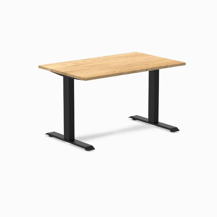 Desky Fixed Height Hardwood Office Desk Matte Black Frame 120cm