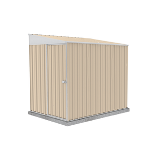 Absco Sheds 1.52 x 2.26 x 2.06m Classic Cream Narrow Single Door Garden Shed