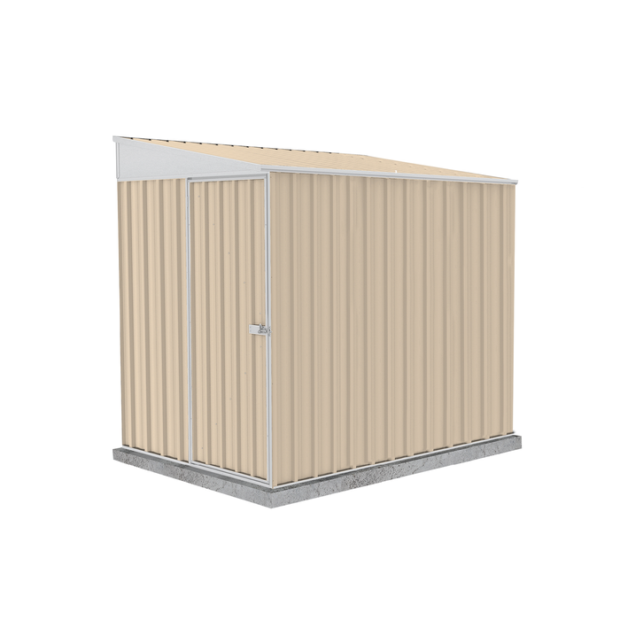 Absco Sheds 1.52 x 2.26 x 2.06m Classic Cream Narrow Single Door Garden Shed
