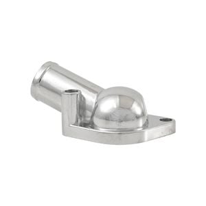 Thermostat Housing SBC BBC Chev Chrome Die-Cast Low Angle