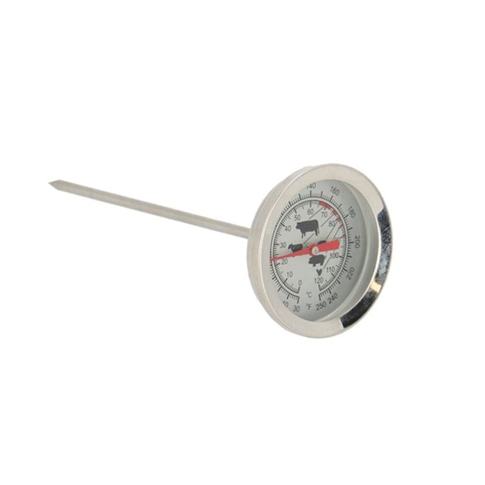Esschert Design Meat Thermometer Stainless Steel Kitchen Cooking 14cm Silver