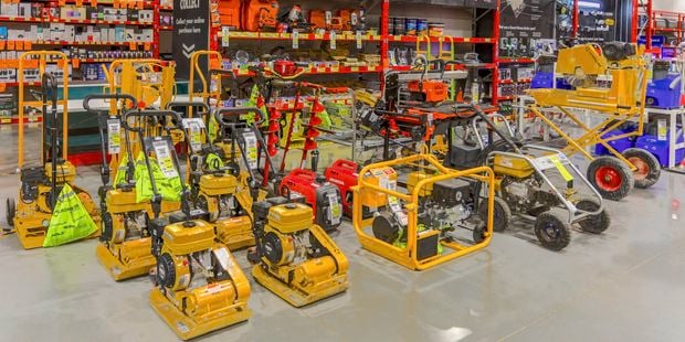 In store bunnings hire equipment on display