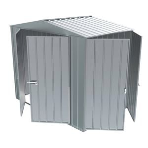 Build-a-Shed  2.3 x 1.5 x 2.3m Gable Double Hinged Side Door Shed - Zinc