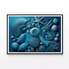 Group of Blue and White Shells  Print 100% Australian Made 90x60cm  (Poster)