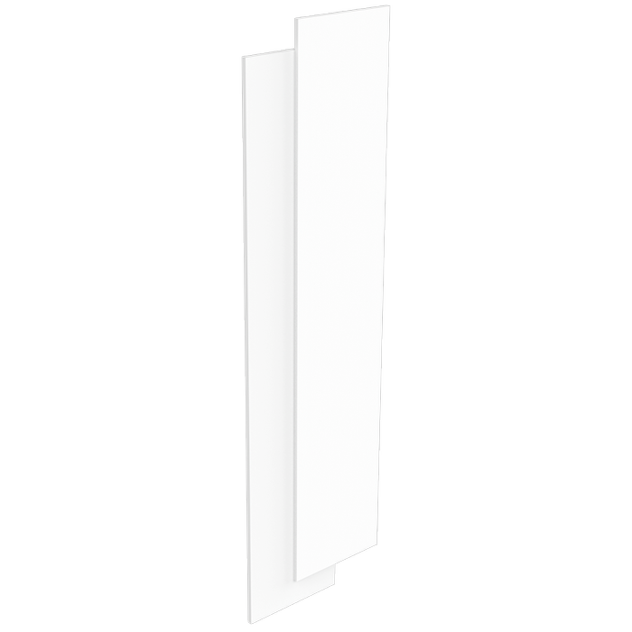 Lugna 2048 x 400 x 16mm White End Panel 2 Pack