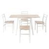 Artiss Dining Table and Chairs Set 5pcs Foldable Kitchen Furniture Natural White