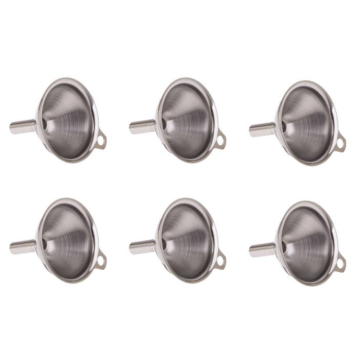 6PK Appetito Stainless Steel Mini Funnel Home Kitchen Cooking