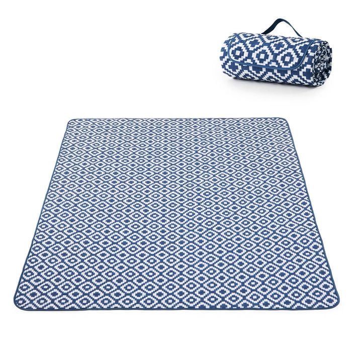 ADIVO Premium Picnic Rug Waterproof Sandproof Camping Beach Blanket 2Mx2M-Navy