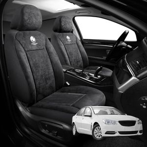 Australian Goose Edition Front Seat Covers for Holden Commodore 2013 - 2017 (VF) - Suede, Universal Fit - Black
