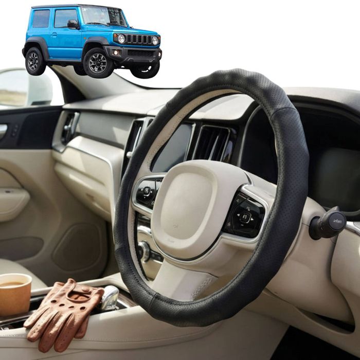 Australian Goose Steering Wheel Cover for Suzuki Jimny 1981 - 1998 (SJ30/SJ40/JA/JB) Circle Black