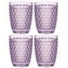 4PK Ladelle Tate Geometric 350ml Acrylic Tumbler Drinking Water/Juice Cup Set - Lilac