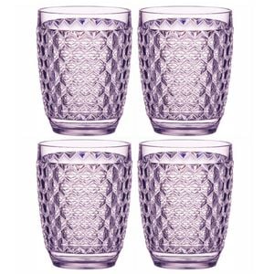 4PK Ladelle Tate Geometric 350ml Acrylic Tumbler Drinking Water/Juice Cup Set - Lilac
