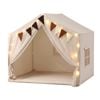 Keezi Kids Play Tent With Star Lights Windows Flag 144cmx95cm Playhouse For Reading Playing Indoor
