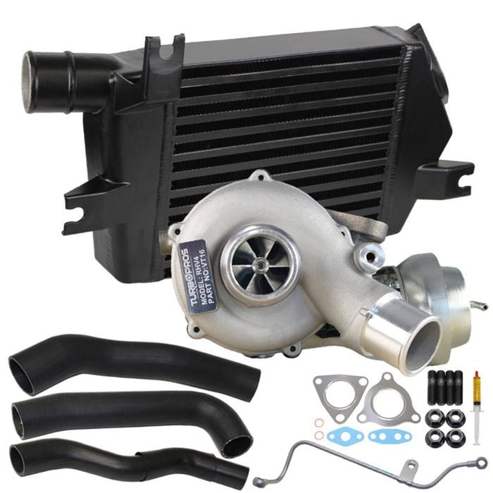 Upgrade Billet Turbo Charger With 60mm Intercooler & Hoses And Genuine Oil Feed Pipe For Mitsubishi Triton Mn 4d56 2.5l Vt16