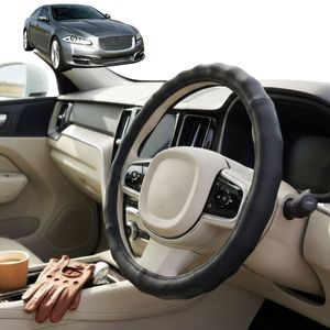 Australian Goose Steering Wheel Cover for Jaguar XJ 2010 - 2021 (Standard Wheel) Circle Black