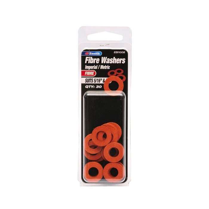 Zenith Fibre Washer Suits 5/16" & M8 30pk
