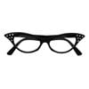 Vintage 50s Style Cat Eye Glasses Grease Fashion Party Costume One Size Black