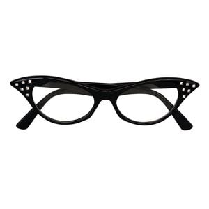 Vintage 50s Style Cat Eye Glasses Grease Fashion Party Costume One Size Black