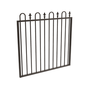 ProtectorAl 0800 - 1200 x 1200 mm Black Aluminium Pool Gate Loop & Spear - Black