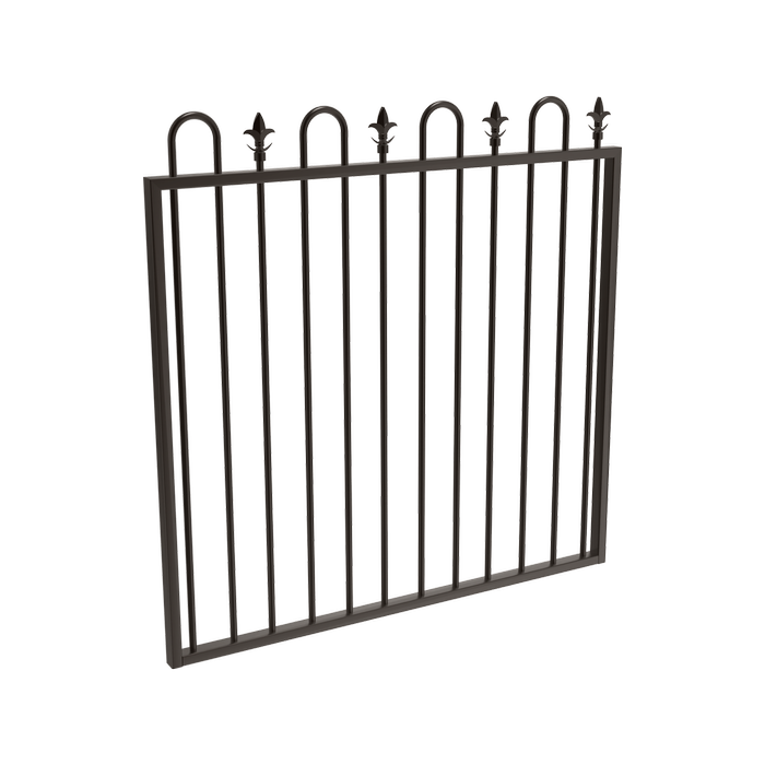 ProtectorAl 0800 - 1200 x 1200 mm Black Aluminium Pool Gate Loop & Spear - Black