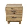 Bedside Table 2 drawers Night Stand Solid Wood Storage Light Brown Colour